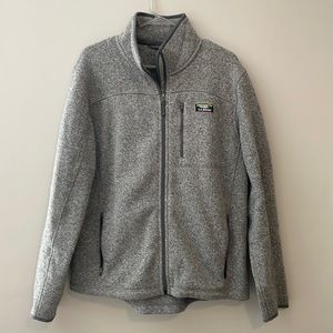 LLBean Men’s Sweater Fleece Zip Up Jacket, Large